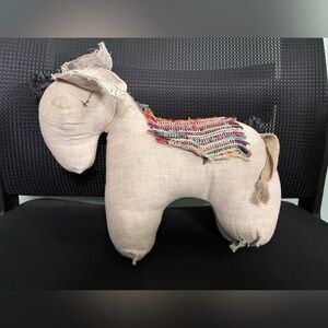 Jess Brown Handmade Beige Donkey Burrow Blanket Plush Stuffed Animal Toy